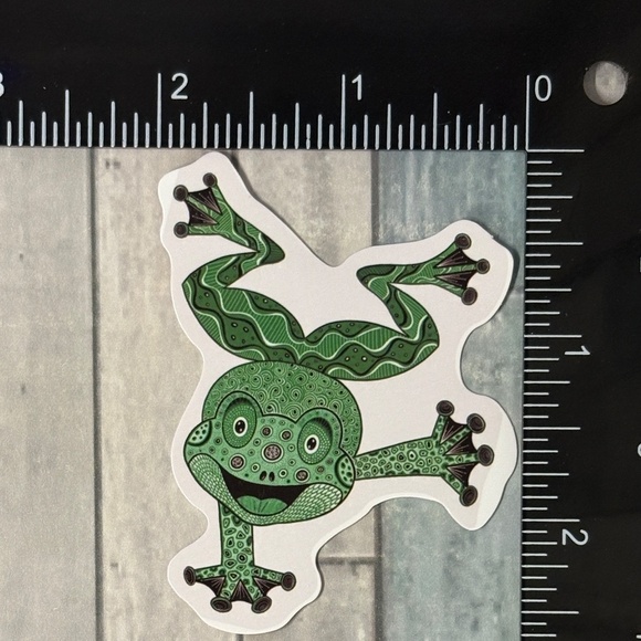 🌀10/$10🌀 Psychedelic Frog Reusable Waterproof Vinyl Sticker Decal - Picture 1 of 1